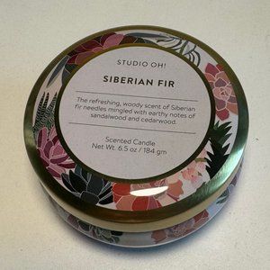 Studio OH! Siberian Fir Scented Candle Jar 6.5 oz. New